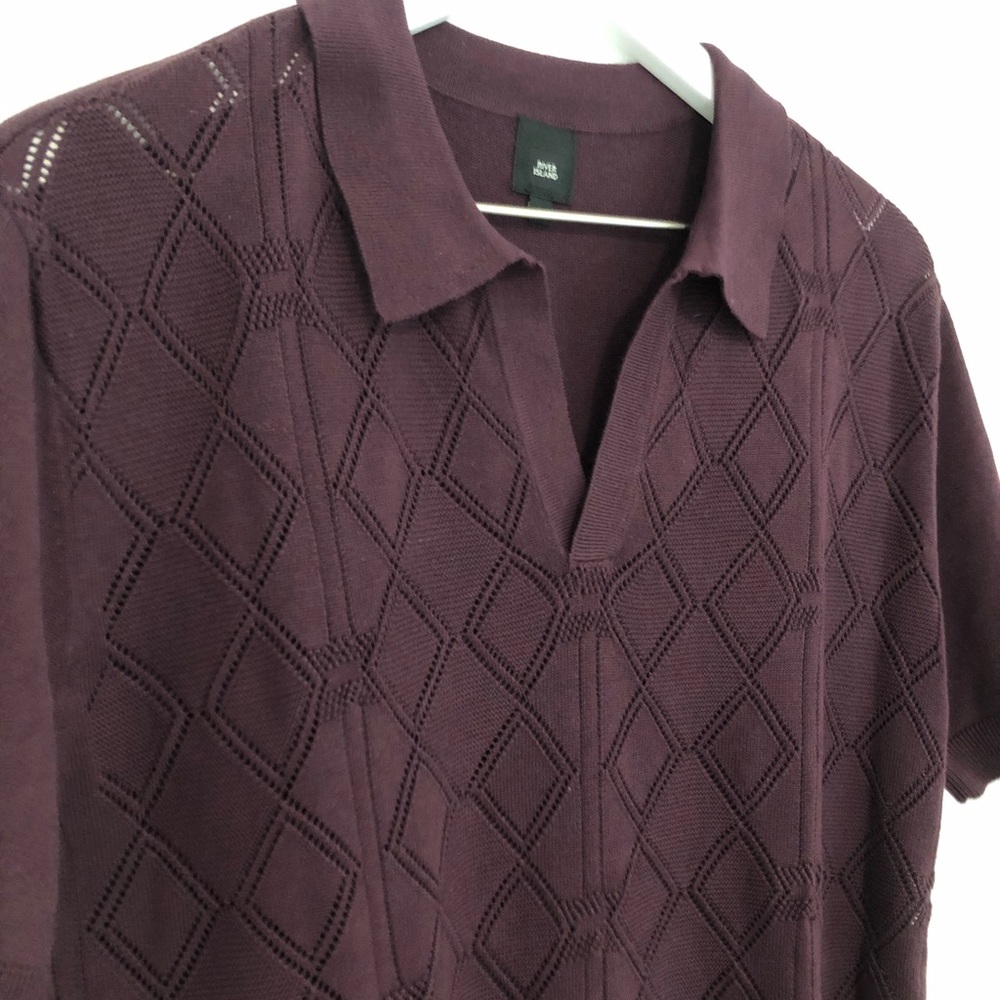 River Island Plum polo